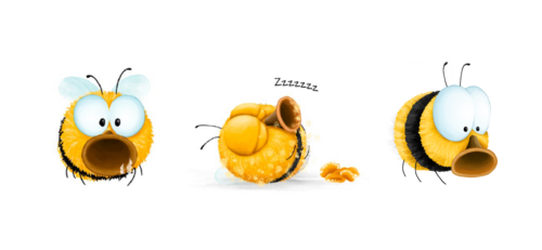 Linda Merkel Pummel die Hummel Characterdesign