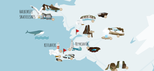 Linda Merkel Map of Iceland Ausschnitt