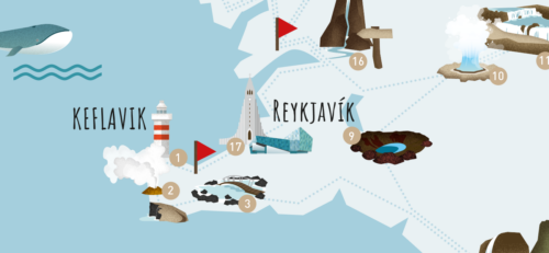 Linda Merkel Map of Iceland Ausschnitt