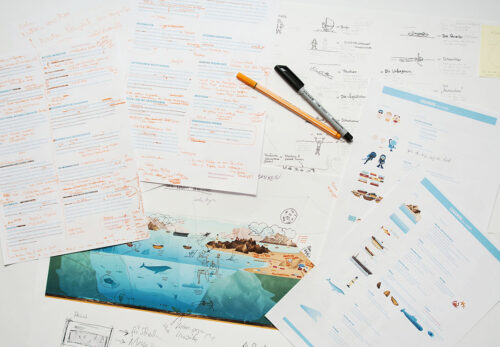 Linda Merkel Datenmeer Infografik Prozess