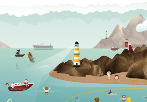 Linda Merkel Datenmeer Infografik Grafik