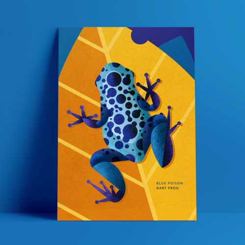 Blue poison dart frog #blueanimalchallenge