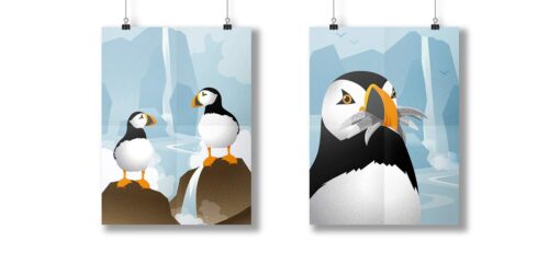 Linda Merkel Map of Iceland Infografik Poster