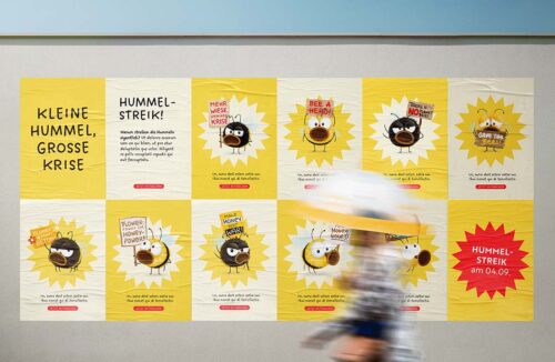 Hummelstreik Hummeln Protest Klimastreik Plakate